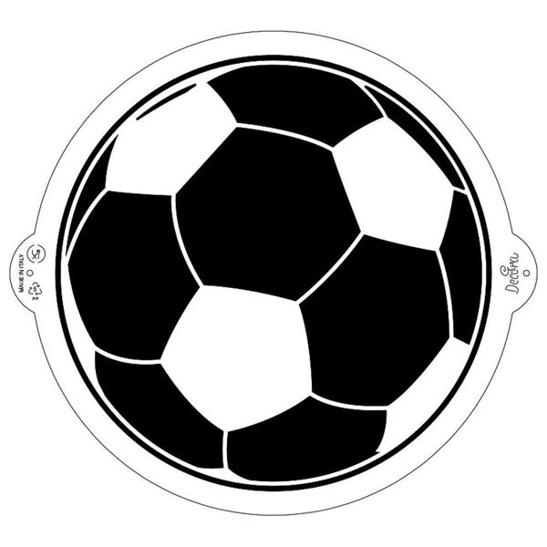 Stencil Pallone da Calcio Decora Ø 25 cm in plastica alimentare