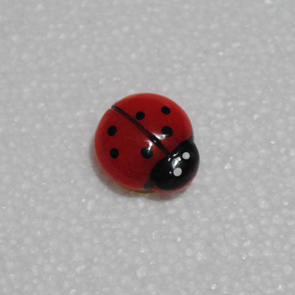 Coccinella in plastica con adesivo