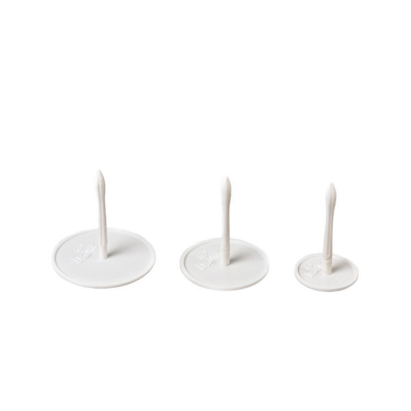 Set 3 supporti per fiori in plastica diametri 40, 55 e 65 mm per ghiaccia reale
