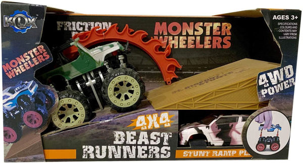 Auto Monster 4WD con rampa