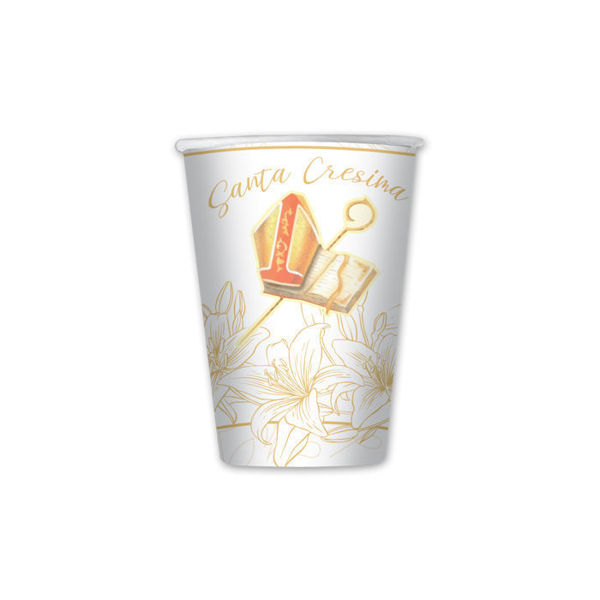 bicchieri in carta 200 cc cresima 8 pezzi