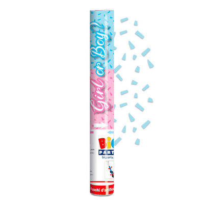 Partycolare- Big Skatush Scatola Regalo porta palloncini 60x60x60 Rosa e  Azzurra con coperchio Bianco