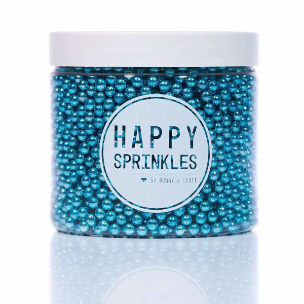 Happy Sprinkles Blue Metallic Pearls 90 grammi