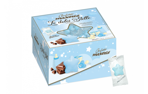 Maxtris Le Dolci Stelle Azzurro Incartati in vassoio 500 grammi