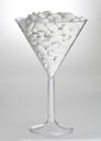 Portaconfetti Calice Martini in plastica diametro 16 cm altezza 25 cm