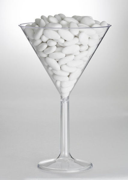 Portaconfetti Calice Martini in plastica diametro 16 cm altezza 25 cm