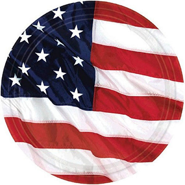 Piatti 17,7 cm Bandiera USA 8 pezzi