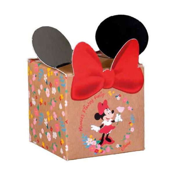 Immagine di Scatola portaconfetti Cubo Minnie Flower 5x5x5 cm 10 pezzi