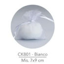 Sacchetto portaconfetti organza bianco 7x9 cm