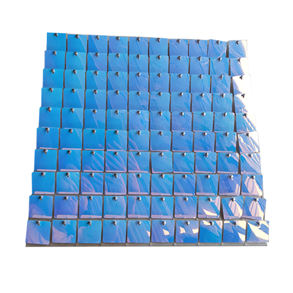 50 Pannelli Pailettes 30x30 cm Iridescente Azzurro