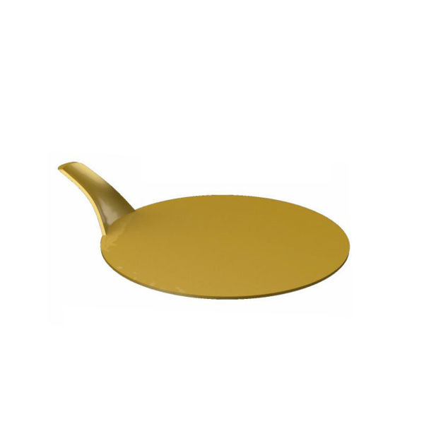 Vassoio Bijou con manico diametro 9 cm Oro 25 pezzi