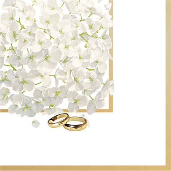 Tovagliolo 25x25 cm Ortensia con Fedi 20 pezzi