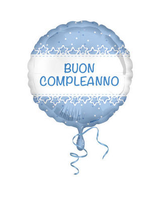 Palloncini Bubble Trasparenti - Primo Compleanno Celeste (24 Pollici)