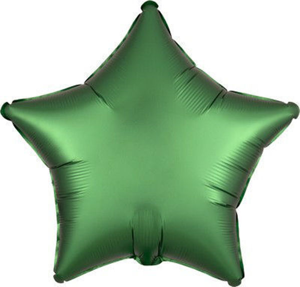 Palloncino Mylar 17" 42 cm Stella Satinato Verde Smeraldo