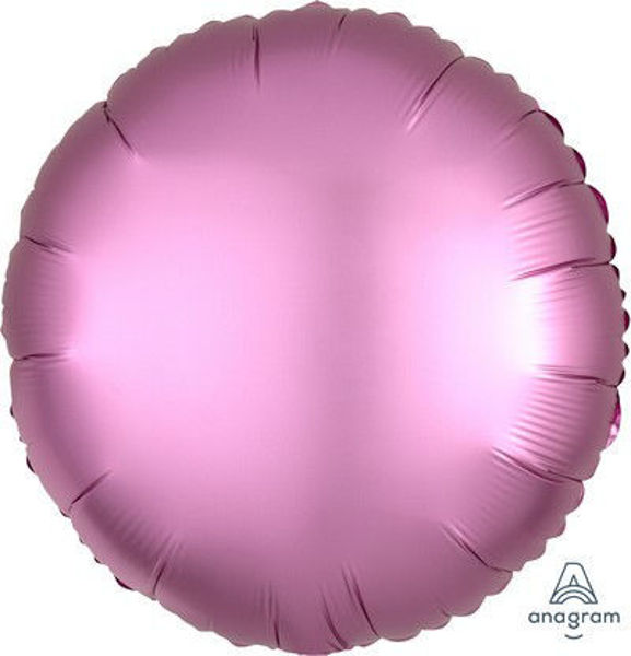 Palloncino Mylar 17" 42 cm Tondo Satinato Rosa