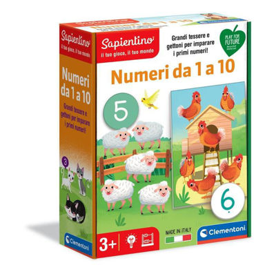 Clementoni- Sapientino tattili Montessori 3 Anni, Gioco educativo per  Imparare i Numeri e a contare, Sviluppo linguaggio