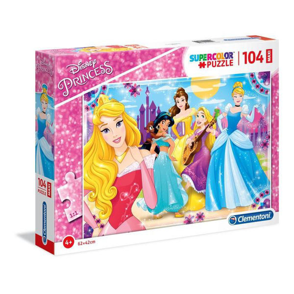Puzzle 104 Maxi Supercolor Principesse Disney