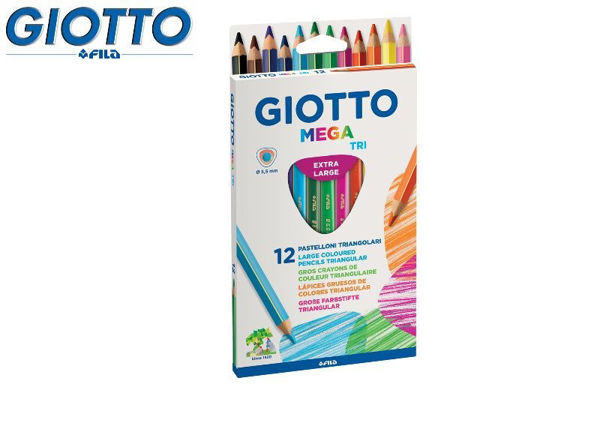 Giotto Mega Pastelli a colori triangolari 12 pezzi