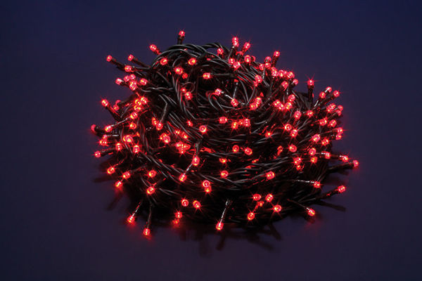 Serie Luci 100 LED Rosso Uso Esterno con 8 funzioni