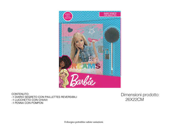Diario Segreto con Paillettes Barbie