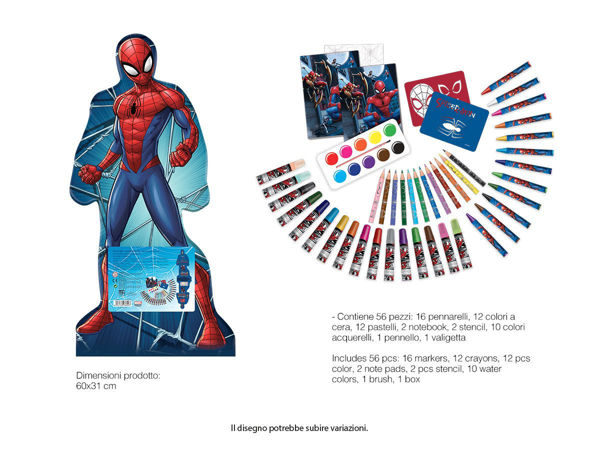Maxi Set Sagomato Spiderman con colori e accessori
