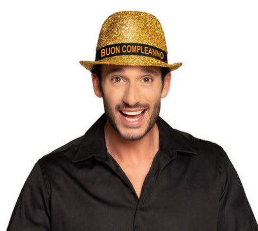 Partycolare- Cappello Buon Compleanno Oro
