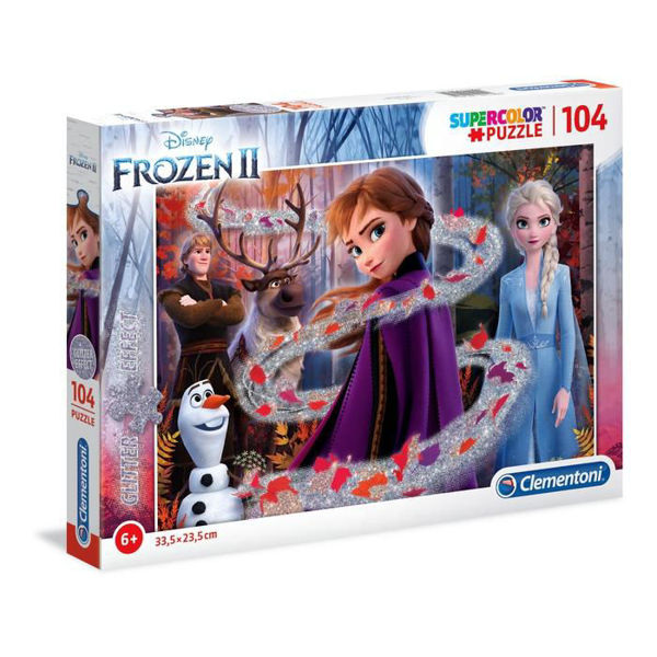 Puzzle 104 Supercolor Frozen glitter effect