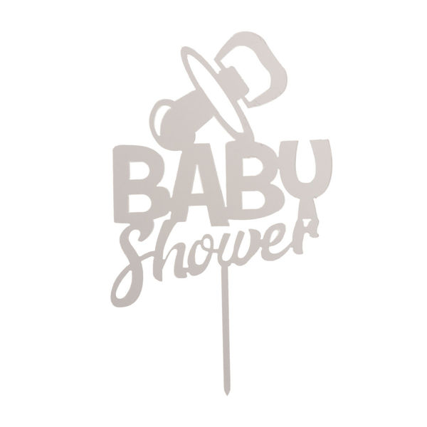 Cake Topper Baby Shower Argento