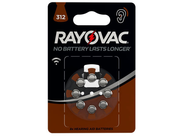 Batterie Rayovac Acustica 1,45V 312 PR41 8 pezzi