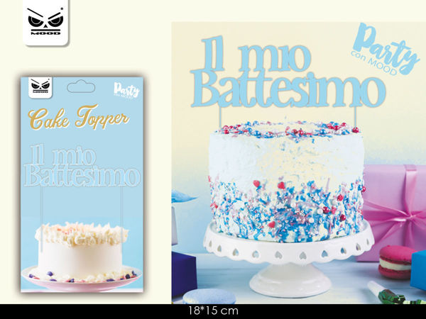 Cake Topper Il Mio Battesimo Azzurro