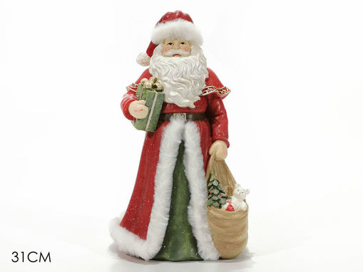 Babbo Natale Rosso con doni 31 cm