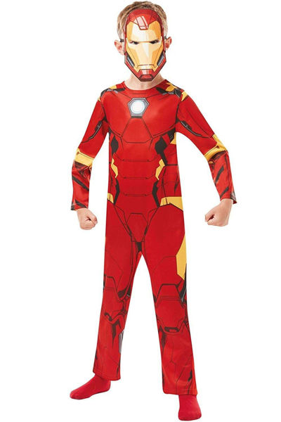 Costume Avengers Iron Man con maschera Taglia 3/4 anni