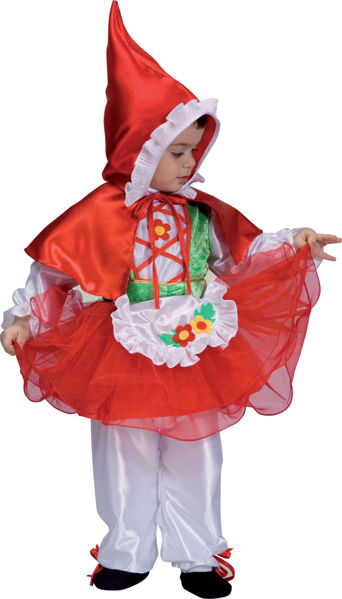 Partycolare- Costume Bambina Cappuccetto Rosso 1/2 anni