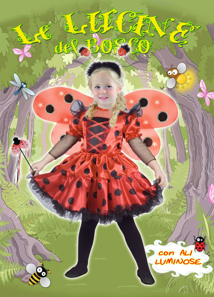 Costume Bambina Coccinella Lux 4/6 anni