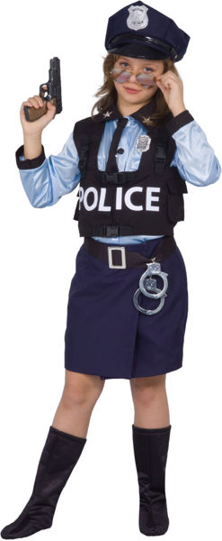 Partycolare- Costume Bambina Poliziotta 9/11 anni