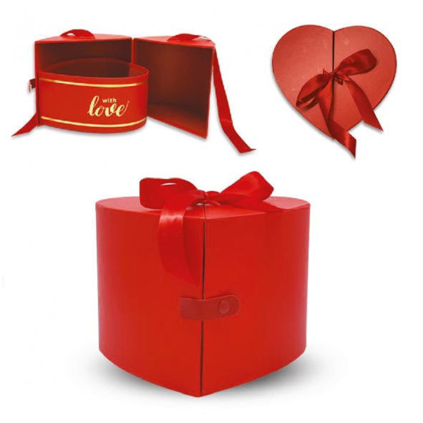 Confezione regalo a forma di cuore Grande scatola di immagazzinaggio per  imballaggi vuoti Amore Compleanno Anniversario Sorpresa Scatole per