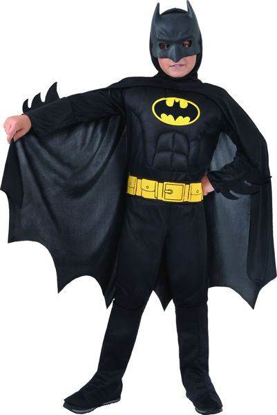 Costume Bambino Batman con muscoli 10/12 anni