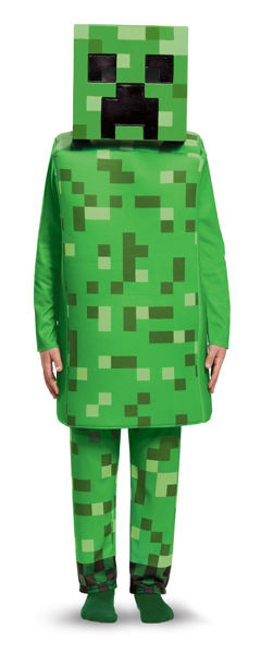 Costume Bambino Minecraft Creeper 3D 4/6 anni