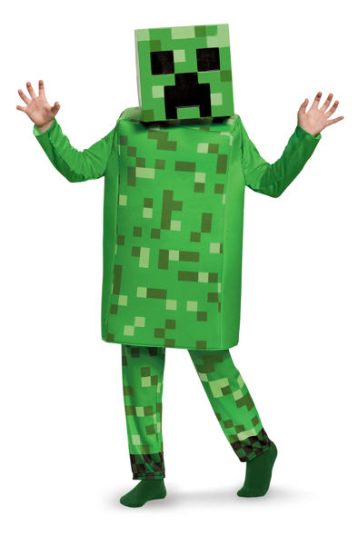 Costume Bambino Minecraft Creeper 3D 7/8 anni