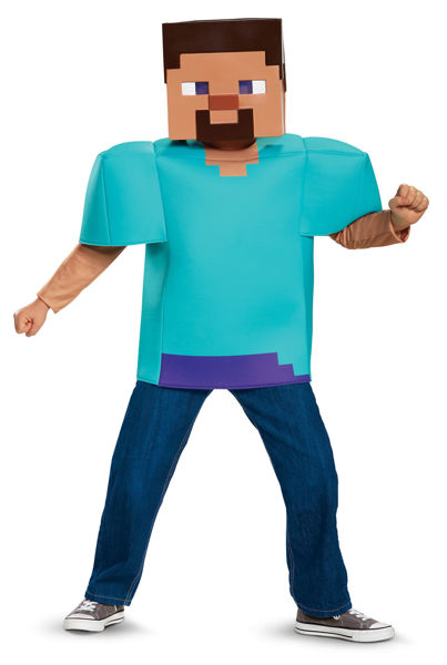 Partycolare- Costume Bambino Minecraft Steve 3D 7/8 anni