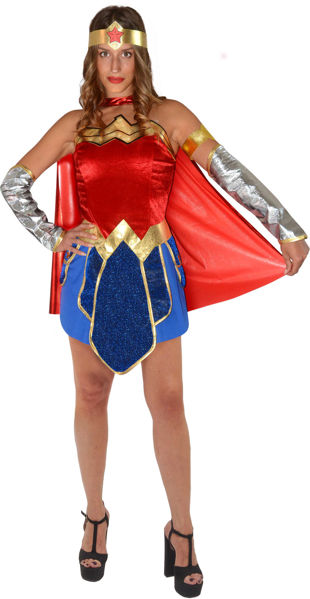 Partycolare- Costume Donna Wonder Woman taglia S 38/40