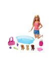 Barbie con cuccioli vasca e accessori