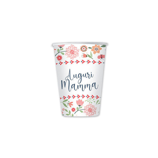 Bicchieri in carta 200 cc Mamma 8 pezzi