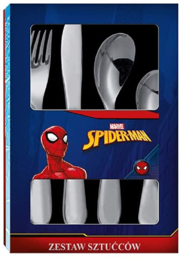 Set 4 Posate in acciaio Spiderman
