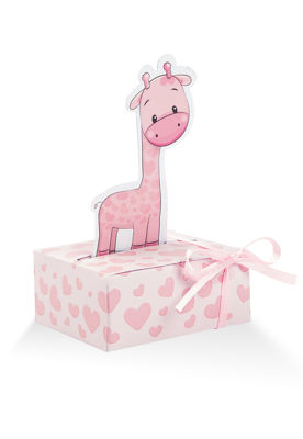 DLM - Portachiavi Ciondolo Cuore in legno Cuoricino Orso Orsetto Unicorno  Rosa Bimba Nascita Battesimo Compleanno Confettata