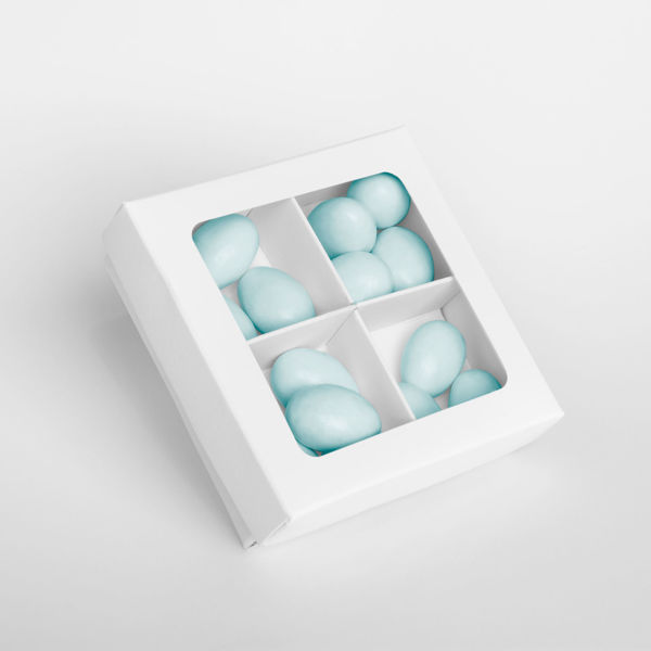 Scatolina portaconfetti bianca 5 scomparti con confetti - Mobilia Store  Home & Favours