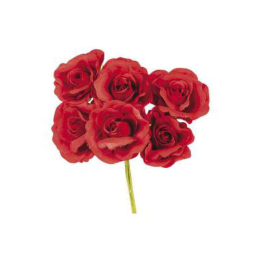 Fiore Rosa Singola Rossa - Mazzetto da 6 Rose