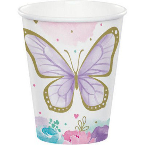 Bicchieri  266 ml Farfalle 8 pezzi