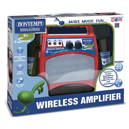 Amplificatore wireless con 2 microfoni