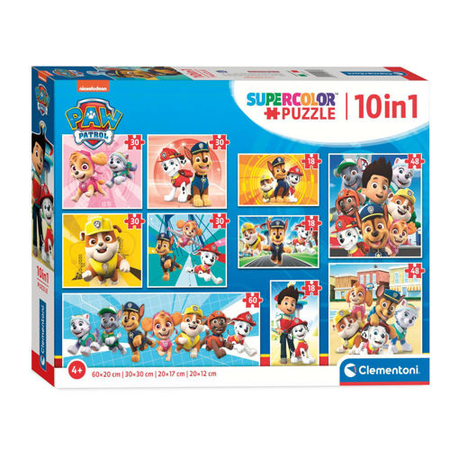 Puzzle Supercolor 10 in 1 Paw Patrol